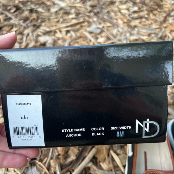 New Directions Anchor Slip On Black Boat Shoes - Picture 4 of 10